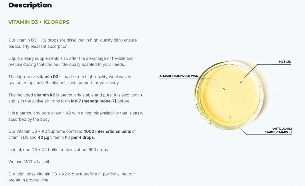 Supz Vitamin D3/K2 Supreme