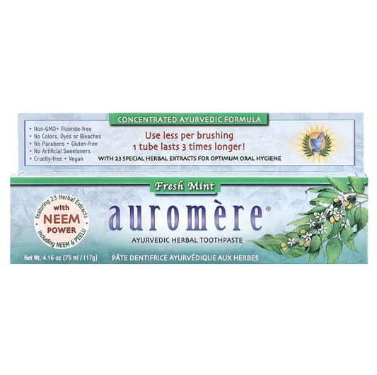Auromere, Ayurvedic Herbal Toothpaste, Fresh Mint